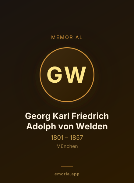 Memorial portrait of Georg Karl Friedrich Adolph von Welden