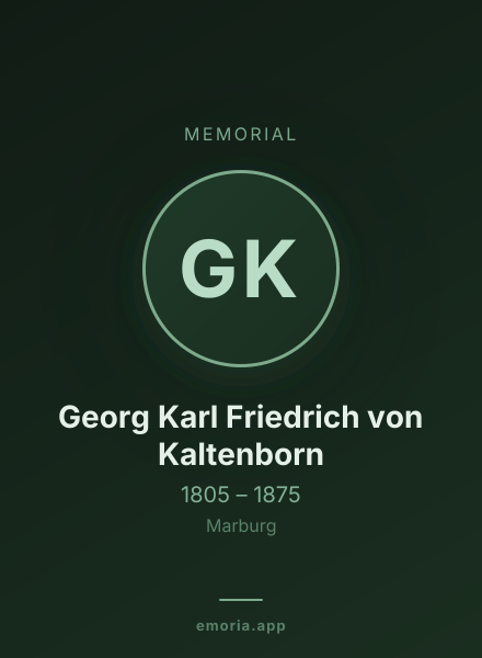 Memorial portrait of Georg Karl Friedrich von Kaltenborn