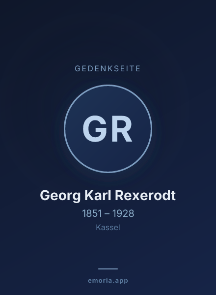 Gedenkportrait von Georg Karl Rexerodt