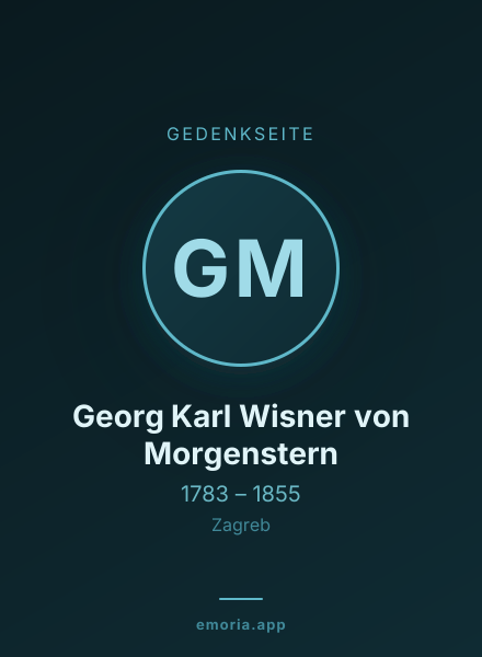 Gedenkportrait von Georg Karl Wisner von Morgenstern