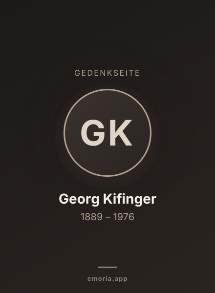 Gedenkportrait von Georg Kifinger