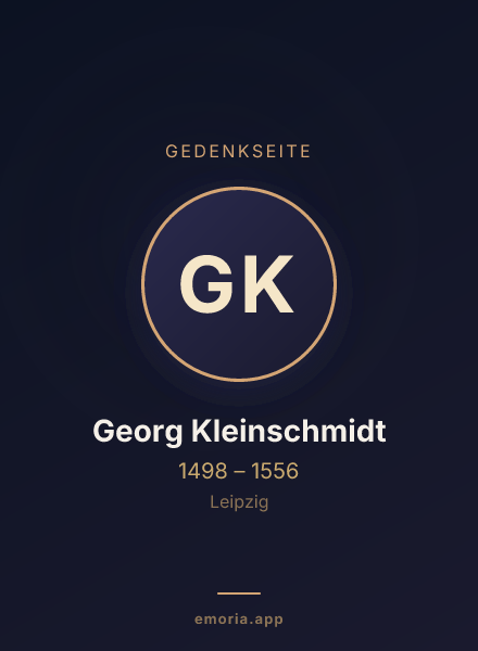 Gedenkportrait von Georg Kleinschmidt