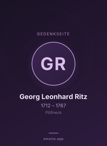 Gedenkportrait von Georg Leonhard Ritz