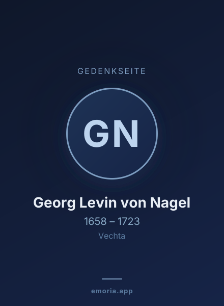 Gedenkportrait von Georg Levin von Nagel