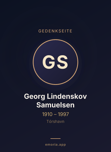 Gedenkportrait von Georg Lindenskov Samuelsen