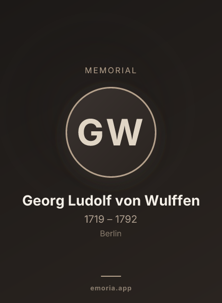 Memorial portrait of Georg Ludolf von Wulffen