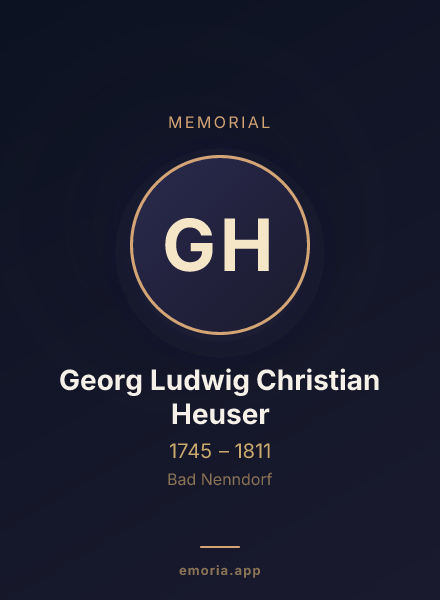 Memorial portrait of Georg Ludwig Christian Heuser