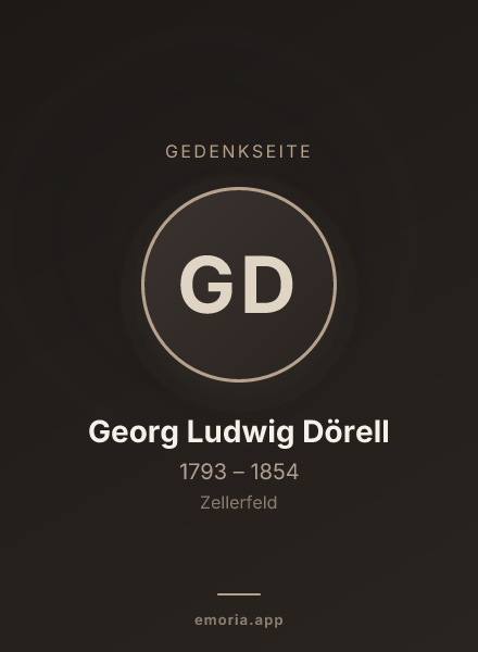 Gedenkportrait von Georg Ludwig Dörell