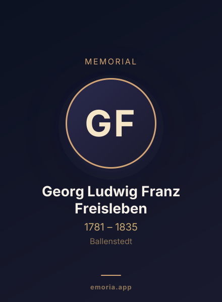 Memorial portrait of Georg Ludwig Franz Freisleben