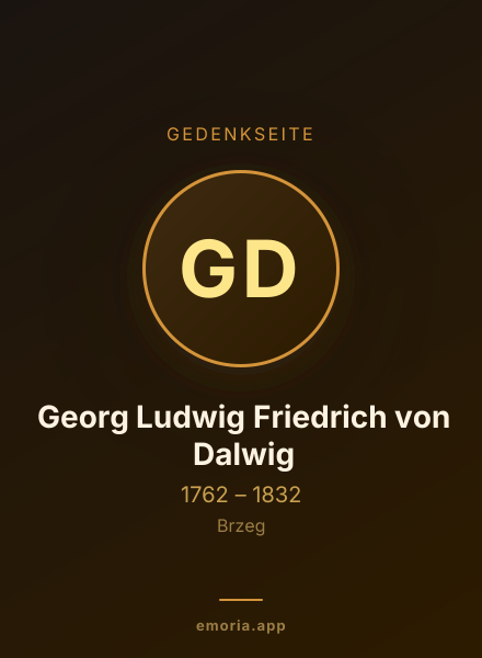 Gedenkportrait von Georg Ludwig Friedrich von Dalwig