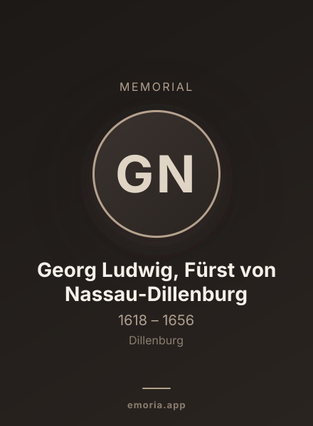 Memorial portrait of Georg Ludwig, Fürst von Nassau-Dillenburg