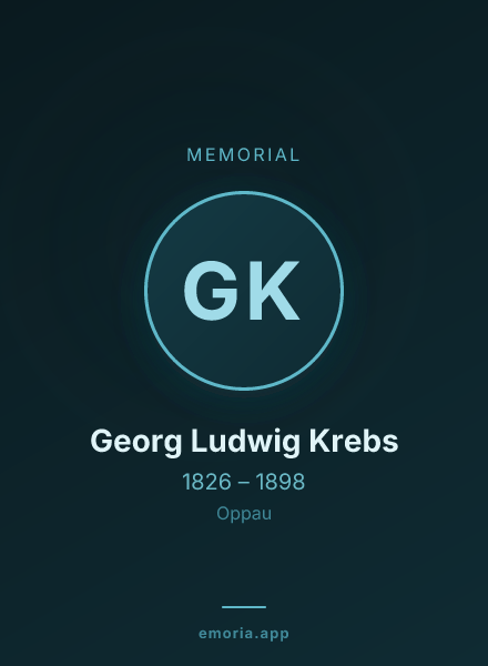 Memorial portrait of Georg Ludwig Krebs