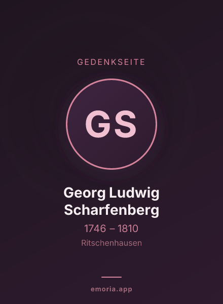 Gedenkportrait von Georg Ludwig Scharfenberg
