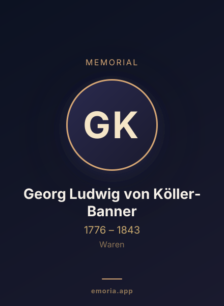 Memorial portrait of Georg Ludwig von Köller-Banner