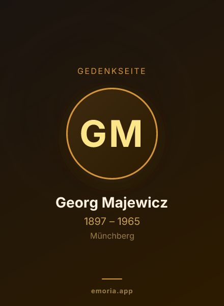 Gedenkportrait von Georg Majewicz