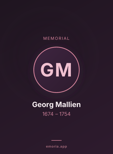 Memorial portrait of Georg Mallien