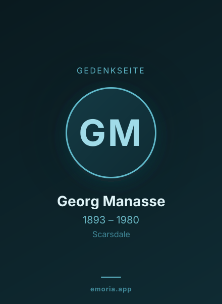 Gedenkportrait von Georg Manasse