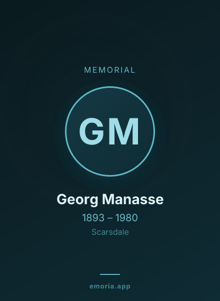 Memorial portrait of Georg Manasse