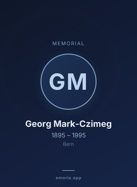 Memorial portrait of Georg Mark-Czimeg