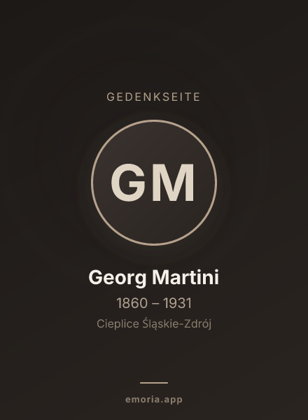Gedenkportrait von Georg Martini
