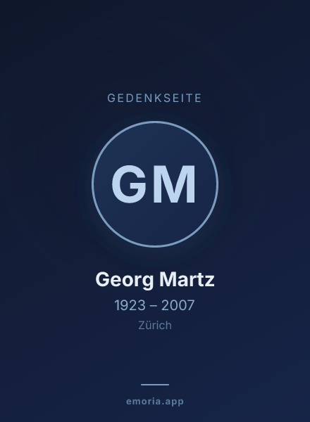 Gedenkportrait von Georg Martz