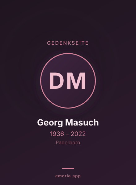 Gedenkportrait von Dr. Georg Masuch