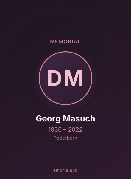 Memorial portrait of Dr. Georg Masuch
