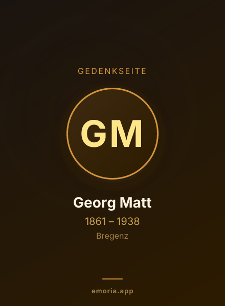 Gedenkportrait von Georg Matt