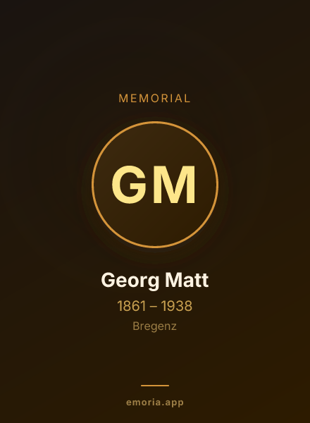 Memorial portrait of Georg Matt