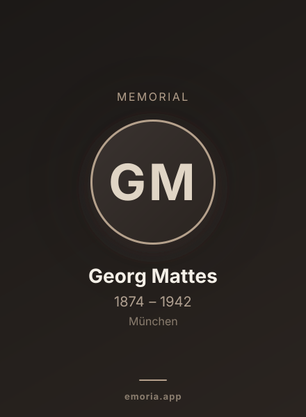 Memorial portrait of Georg Mattes