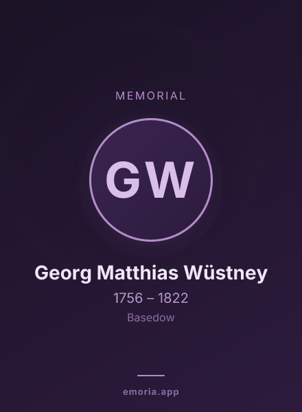 Memorial portrait of Georg Matthias Wüstney