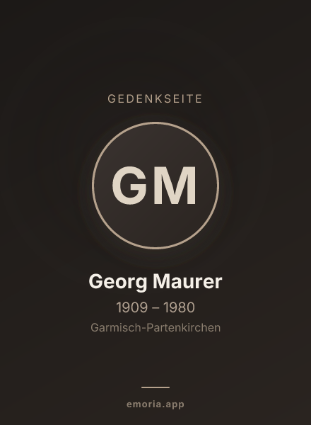 Gedenkportrait von Georg Maurer