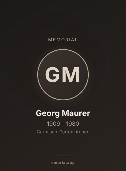Memorial portrait of Georg Maurer