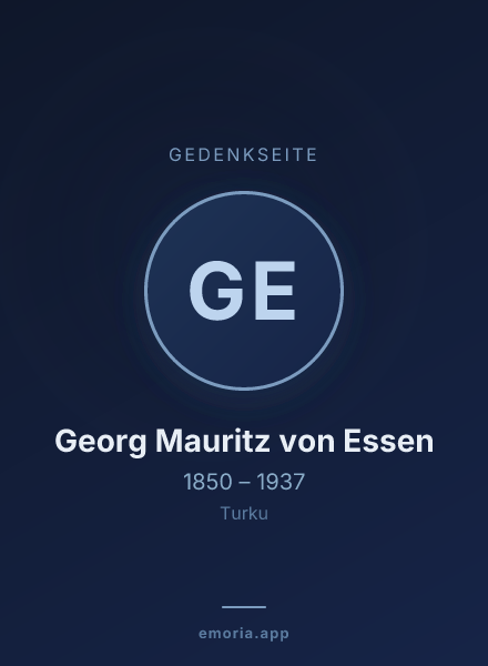 Gedenkportrait von Georg Mauritz von Essen