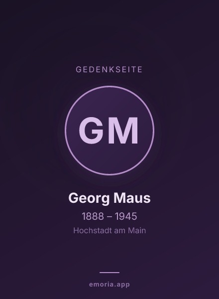 Gedenkportrait von Georg Maus