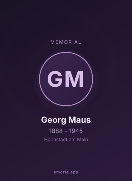 Memorial portrait of Georg Maus