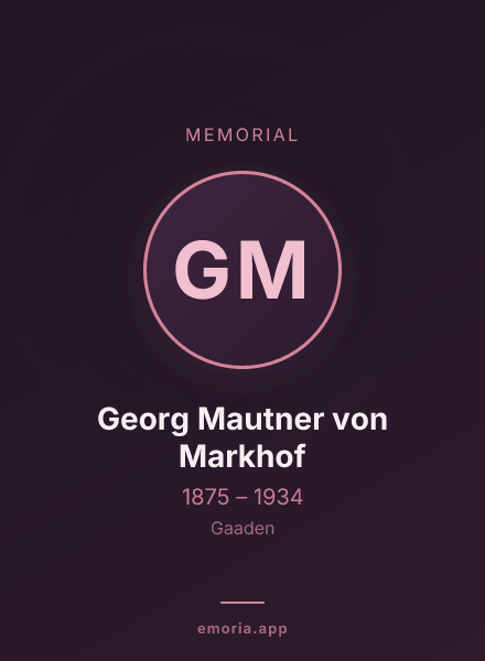 Memorial portrait of Georg Mautner von Markhof