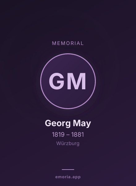 Memorial portrait of Georg May
