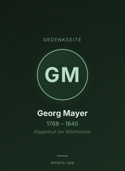 Gedenkportrait von Georg Mayer
