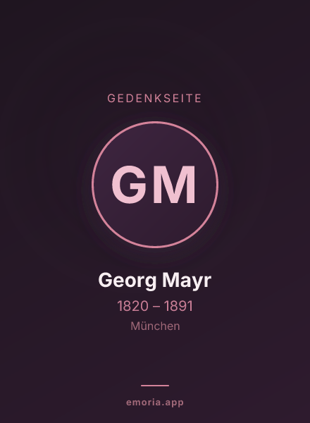 Gedenkportrait von Georg Mayr