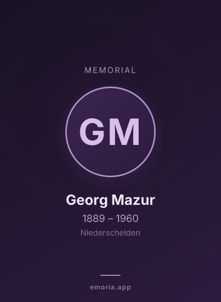 Memorial portrait of Georg Mazur