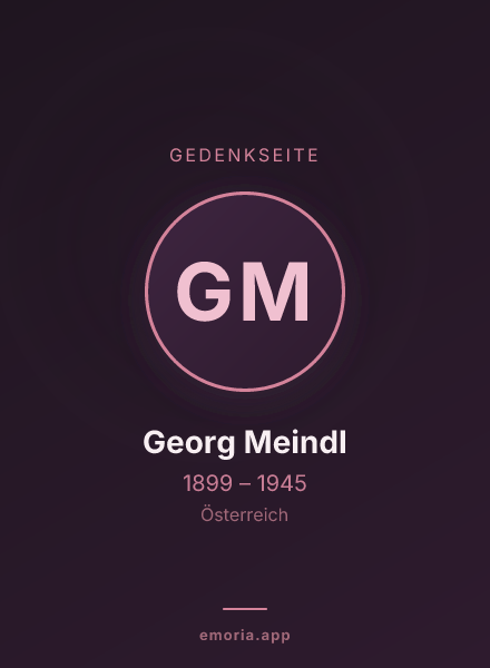 Gedenkportrait von Georg Meindl