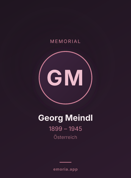 Memorial portrait of Georg Meindl