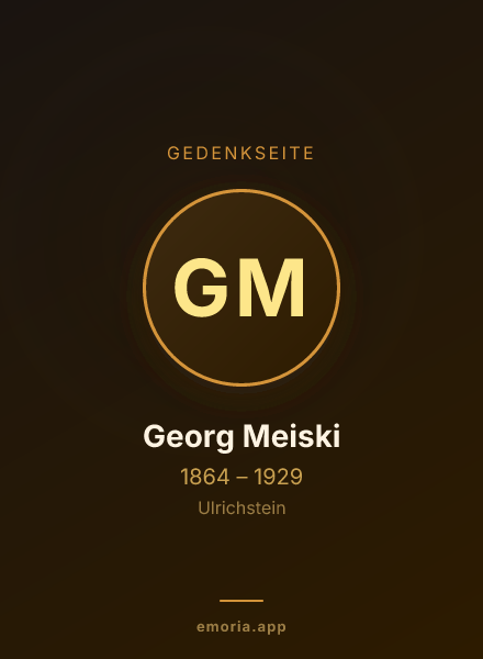 Gedenkportrait von Georg Meiski