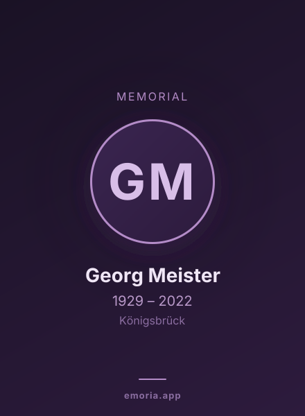 Memorial portrait of Georg Meister