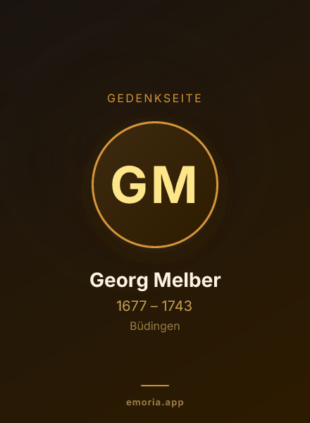 Gedenkportrait von Georg Melber