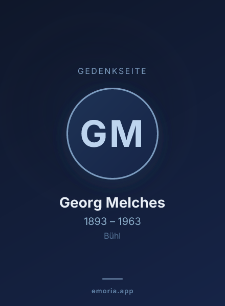 Gedenkportrait von Georg Melches