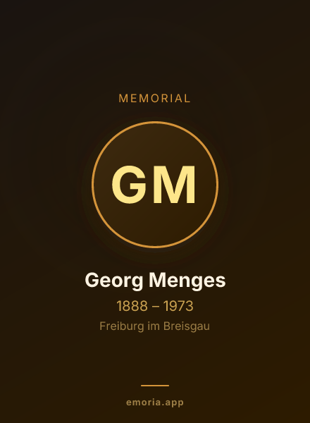 Memorial portrait of Georg Menges