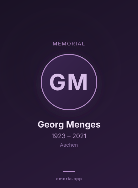 Memorial portrait of Georg Menges