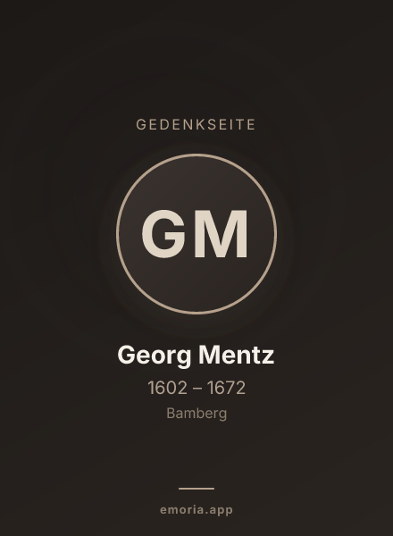 Gedenkportrait von Georg Mentz